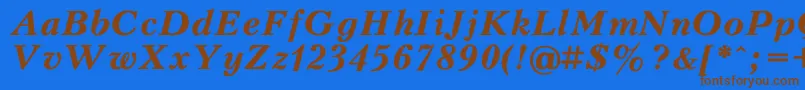 Kudrias2 Font – Brown Fonts on Blue Background