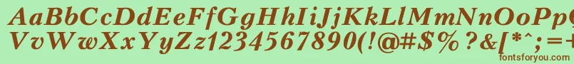 Kudrias2 Font – Brown Fonts on Green Background