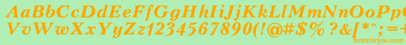 Kudrias2 Font – Orange Fonts on Green Background