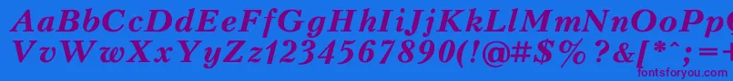 Kudrias2 Font – Purple Fonts on Blue Background