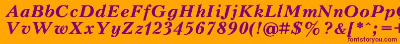 Kudrias2 Font – Purple Fonts on Orange Background