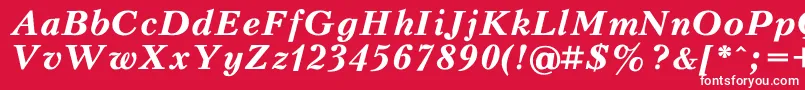 Шрифт Kudrias2 – белые шрифты на красном фоне