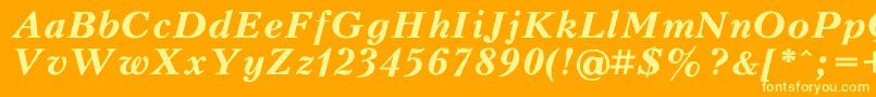 Kudrias2 Font – Yellow Fonts on Orange Background