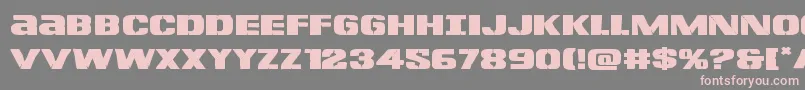 Lefthandlukeexpand-Schriftart – Rosa Schriften auf grauem Hintergrund