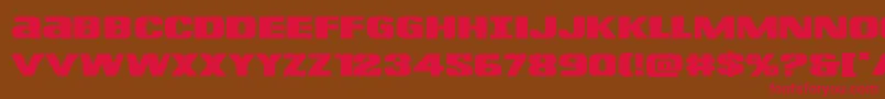 Lefthandlukeexpand Font – Red Fonts on Brown Background