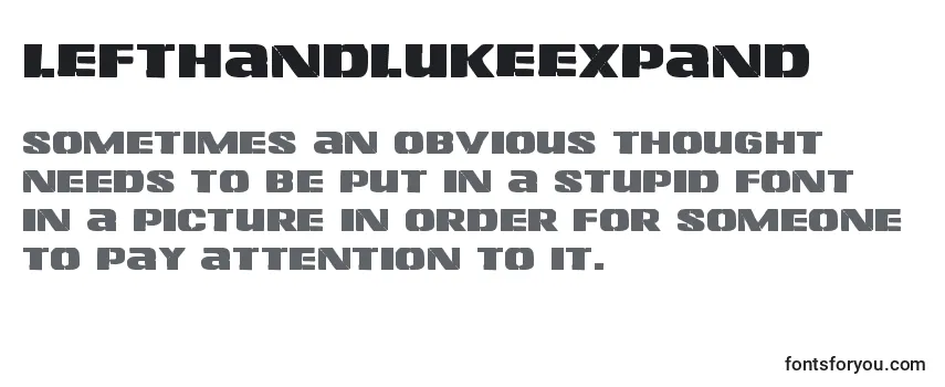 Review of the Lefthandlukeexpand Font
