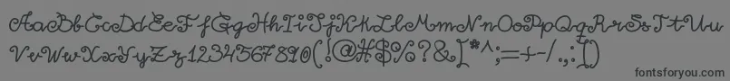 Littlelara Font – Black Fonts on Gray Background