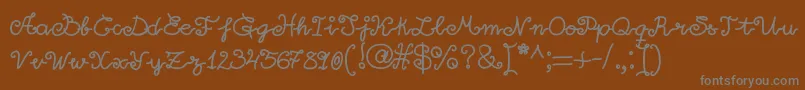 Шрифт Littlelara – серые шрифты на коричневом фоне