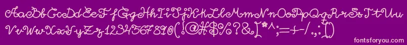 Littlelara Font – Pink Fonts on Purple Background