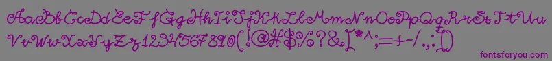 Шрифт Littlelara – фиолетовые шрифты на сером фоне
