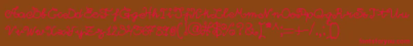 Littlelara Font – Red Fonts on Brown Background