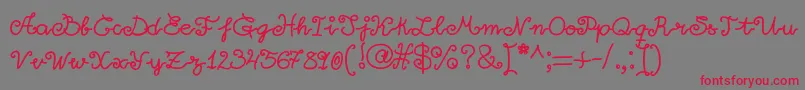 Littlelara Font – Red Fonts on Gray Background
