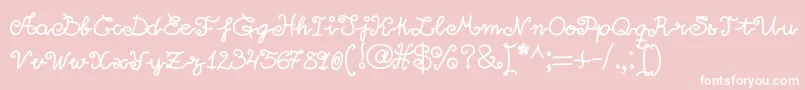 フォントLittlelara – ピンクの背景に白い文字
