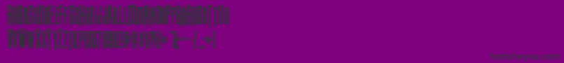 Fonte Butchsundancecond – fontes pretas em um fundo violeta