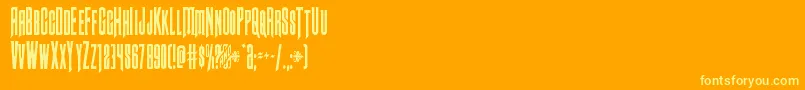 Butchsundancecond Font – Yellow Fonts on Orange Background