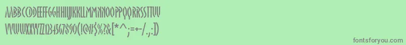 OklahomasoftStencil Font – Gray Fonts on Green Background