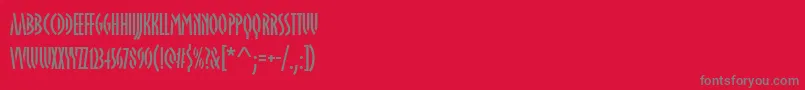 OklahomasoftStencil Font – Gray Fonts on Red Background