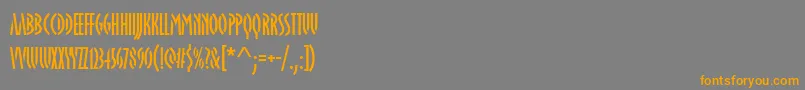 OklahomasoftStencil Font – Orange Fonts on Gray Background