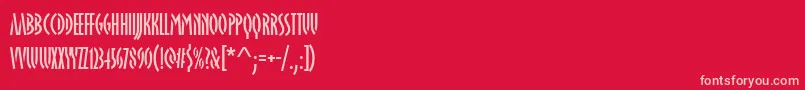 OklahomasoftStencil Font – Pink Fonts on Red Background