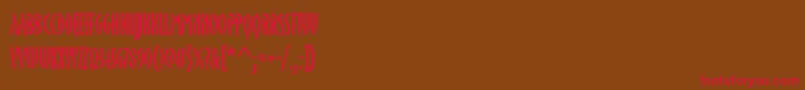 OklahomasoftStencil Font – Red Fonts on Brown Background