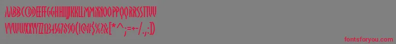 OklahomasoftStencil Font – Red Fonts on Gray Background