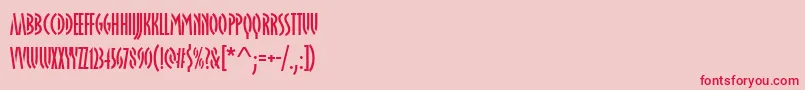 OklahomasoftStencil-Schriftart – Rote Schriften auf rosa Hintergrund