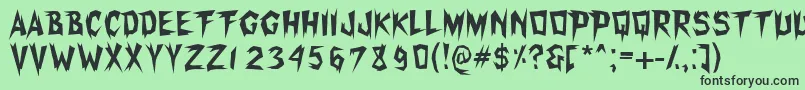 Xerkerfw Font – Black Fonts on Green Background