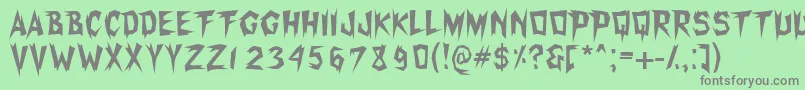 Xerkerfw Font – Gray Fonts on Green Background