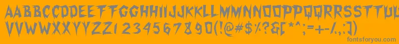 Xerkerfw Font – Gray Fonts on Orange Background