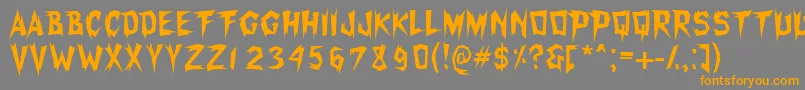 Xerkerfw Font – Orange Fonts on Gray Background