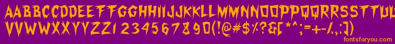 Xerkerfw Font – Orange Fonts on Purple Background