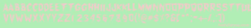Xerkerfw Font – Pink Fonts on Green Background