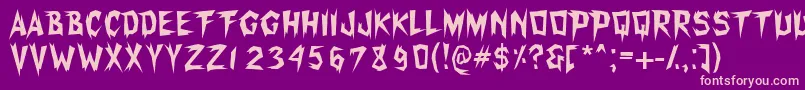 Xerkerfw Font – Pink Fonts on Purple Background