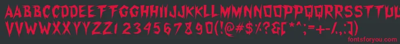 Xerkerfw Font – Red Fonts on Black Background