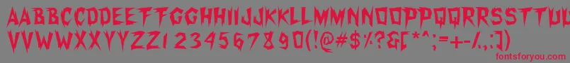 Xerkerfw Font – Red Fonts on Gray Background