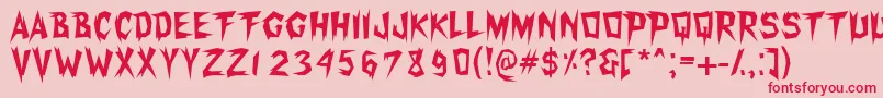 Xerkerfw Font – Red Fonts on Pink Background