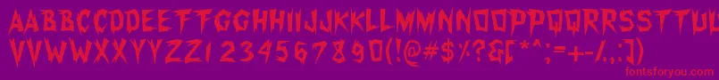 Xerkerfw Font – Red Fonts on Purple Background