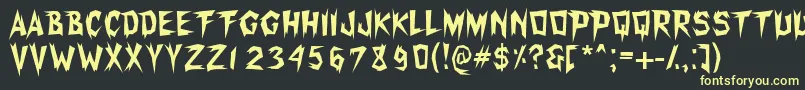 Xerkerfw Font – Yellow Fonts on Black Background