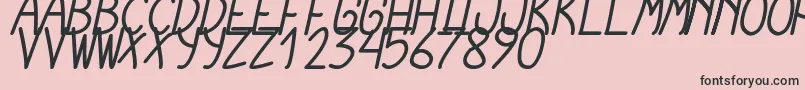CursiExtraTfbBoldCursive Font – Black Fonts on Pink Background