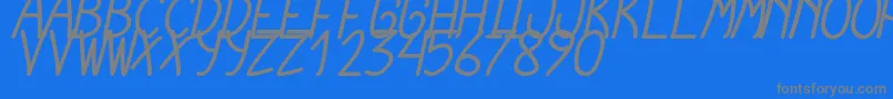 CursiExtraTfbBoldCursive Font – Gray Fonts on Blue Background
