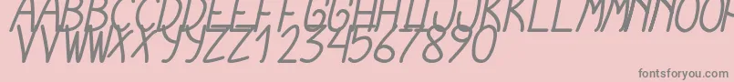 CursiExtraTfbBoldCursive Font – Gray Fonts on Pink Background