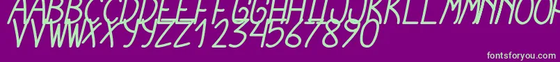 CursiExtraTfbBoldCursive Font – Green Fonts on Purple Background