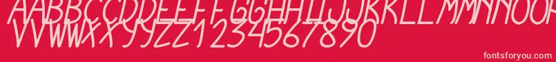 CursiExtraTfbBoldCursive Font – Pink Fonts on Red Background