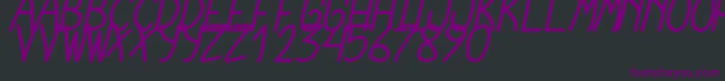 CursiExtraTfbBoldCursive Font – Purple Fonts on Black Background