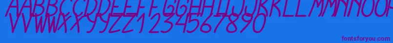 fuente CursiExtraTfbBoldCursive – Fuentes Moradas Sobre Fondo Azul
