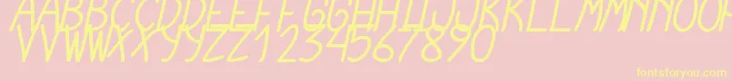 CursiExtraTfbBoldCursive Font – Yellow Fonts on Pink Background