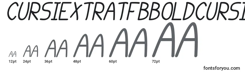 CursiExtraTfbBoldCursive Font Sizes