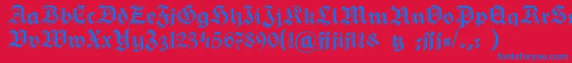 HermannGotischc Font – Blue Fonts on Red Background