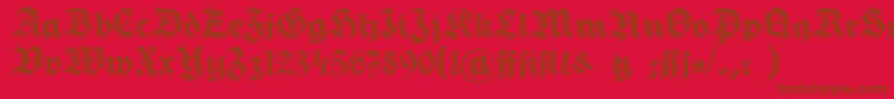 HermannGotischc Font – Brown Fonts on Red Background