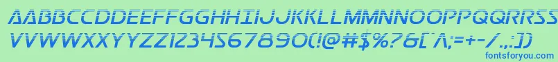 Postmasterhalf Font – Blue Fonts on Green Background